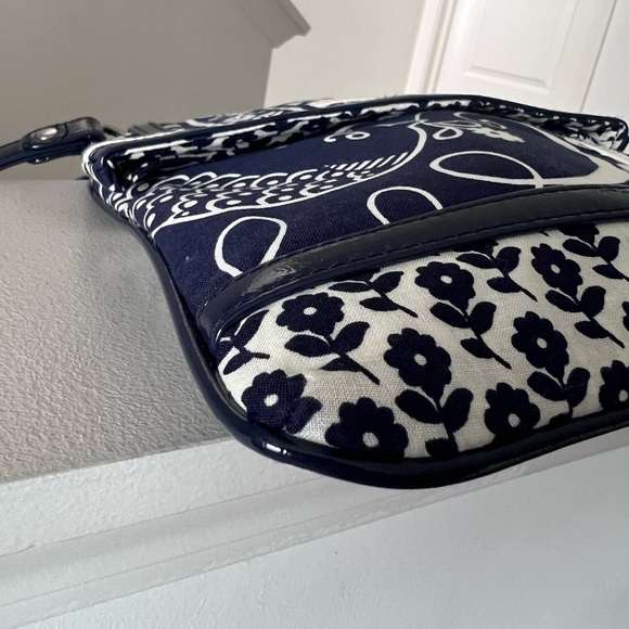 VERA BRADLEY Cross Body Bag Twirly Bird Pattern Flipster Fold Over Purse - Picture 7 of 9